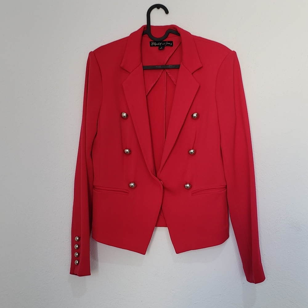 ❤Elizabeth and James Bright Fuchsia Tuxedo Jacket